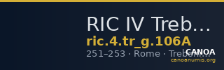 RIC IV Trebonianus Gallus 106A — CANOA