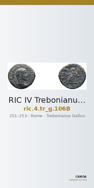 RIC IV Trebonianus Gallus 106B — CANOA