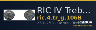 RIC IV Trebonianus Gallus 106B — CANOA
