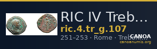 RIC IV Trebonianus Gallus 107 — CANOA