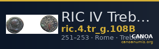 RIC IV Trebonianus Gallus 108B — CANOA