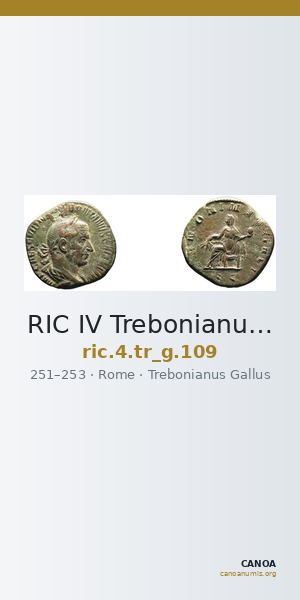 RIC IV Trebonianus Gallus 109 — CANOA