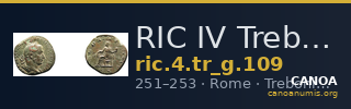 RIC IV Trebonianus Gallus 109 — CANOA