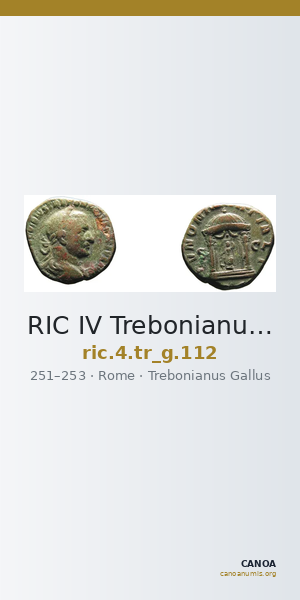 RIC IV Trebonianus Gallus 112 — CANOA