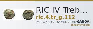 RIC IV Trebonianus Gallus 112 — CANOA