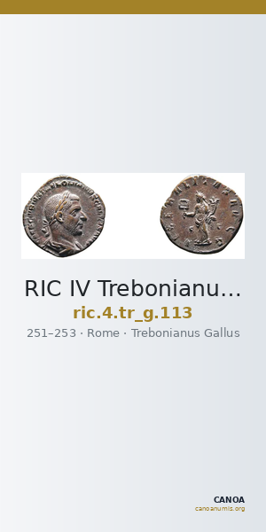 RIC IV Trebonianus Gallus 113 — CANOA
