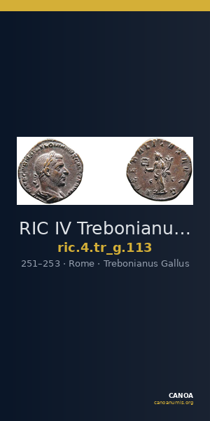 RIC IV Trebonianus Gallus 113 — CANOA