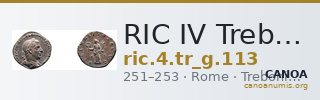 RIC IV Trebonianus Gallus 113 — CANOA