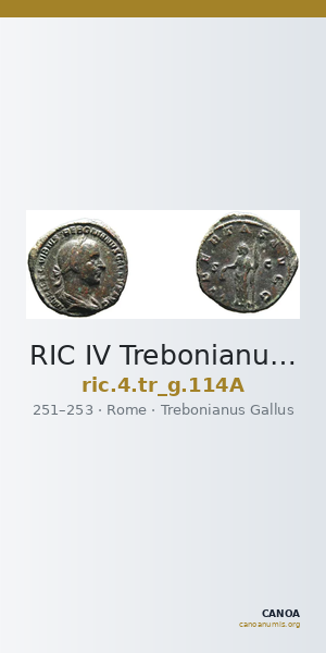 RIC IV Trebonianus Gallus 114A — CANOA
