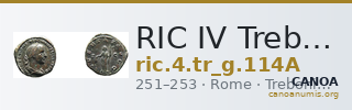 RIC IV Trebonianus Gallus 114A — CANOA