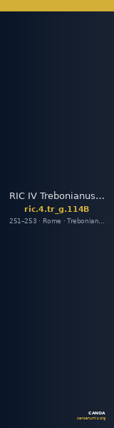 RIC IV Trebonianus Gallus 114B — CANOA