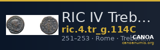 RIC IV Trebonianus Gallus 114C — CANOA