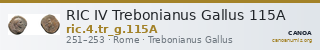 RIC IV Trebonianus Gallus 115A — CANOA