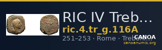 RIC IV Trebonianus Gallus 116A — CANOA