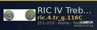 RIC IV Trebonianus Gallus 116C — CANOA