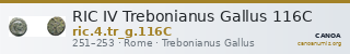 RIC IV Trebonianus Gallus 116C — CANOA