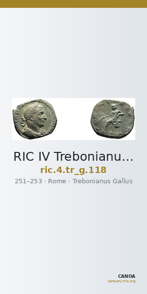 RIC IV Trebonianus Gallus 118 — CANOA