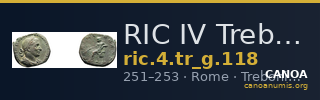 RIC IV Trebonianus Gallus 118 — CANOA