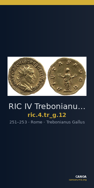 RIC IV Trebonianus Gallus 12 — CANOA