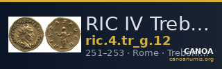 RIC IV Trebonianus Gallus 12 — CANOA
