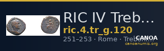 RIC IV Trebonianus Gallus 120 — CANOA