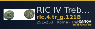 RIC IV Trebonianus Gallus 121B — CANOA