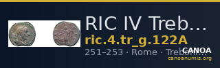 RIC IV Trebonianus Gallus 122A — CANOA