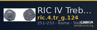 RIC IV Trebonianus Gallus 124 — CANOA