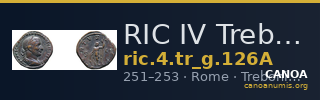 RIC IV Trebonianus Gallus 126A — CANOA