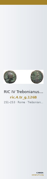 RIC IV Trebonianus Gallus 126B — CANOA