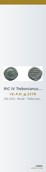 RIC IV Trebonianus Gallus 127A — CANOA