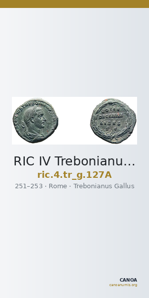 RIC IV Trebonianus Gallus 127A — CANOA