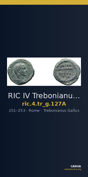 RIC IV Trebonianus Gallus 127A — CANOA