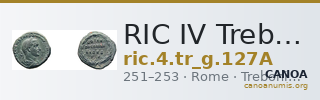 RIC IV Trebonianus Gallus 127A — CANOA