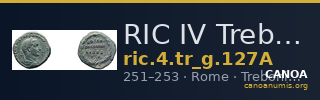 RIC IV Trebonianus Gallus 127A — CANOA