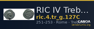RIC IV Trebonianus Gallus 127C — CANOA