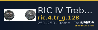 RIC IV Trebonianus Gallus 128 — CANOA