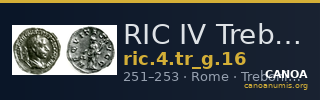 RIC IV Trebonianus Gallus 16 — CANOA