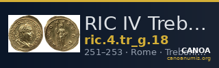 RIC IV Trebonianus Gallus 18 — CANOA
