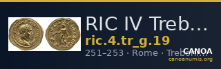 RIC IV Trebonianus Gallus 19 — CANOA