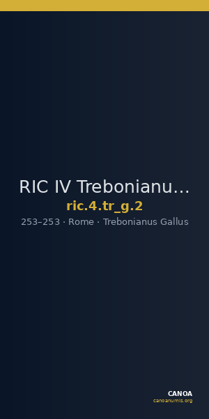 RIC IV Trebonianus Gallus 2 — CANOA