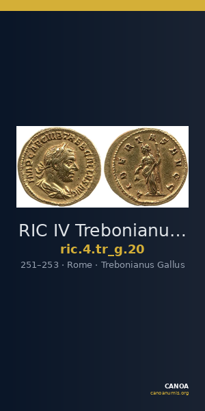 RIC IV Trebonianus Gallus 20 — CANOA