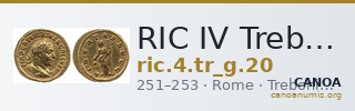 RIC IV Trebonianus Gallus 20 — CANOA