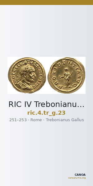 RIC IV Trebonianus Gallus 23 — CANOA