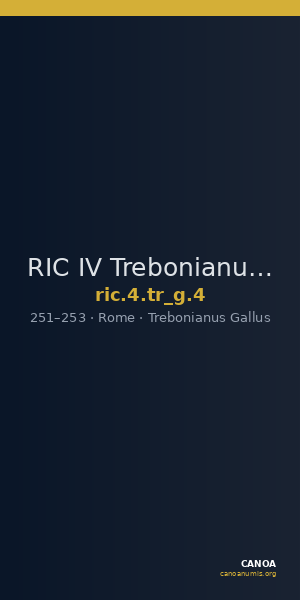 RIC IV Trebonianus Gallus 4 — CANOA