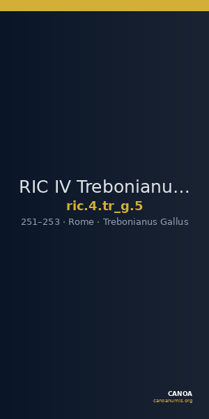 RIC IV Trebonianus Gallus 5 — CANOA