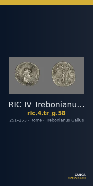 RIC IV Trebonianus Gallus 58 — CANOA