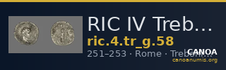 RIC IV Trebonianus Gallus 58 — CANOA