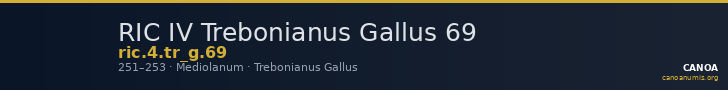 RIC IV Trebonianus Gallus 69 — CANOA