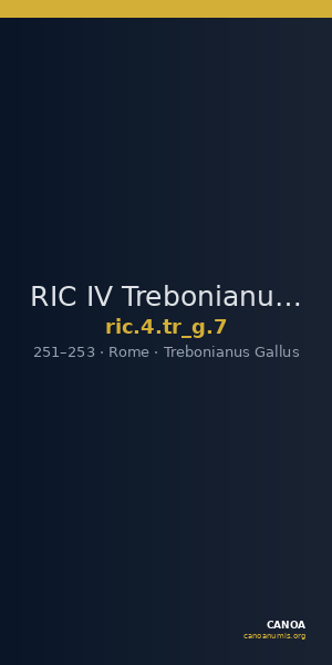 RIC IV Trebonianus Gallus 7 — CANOA